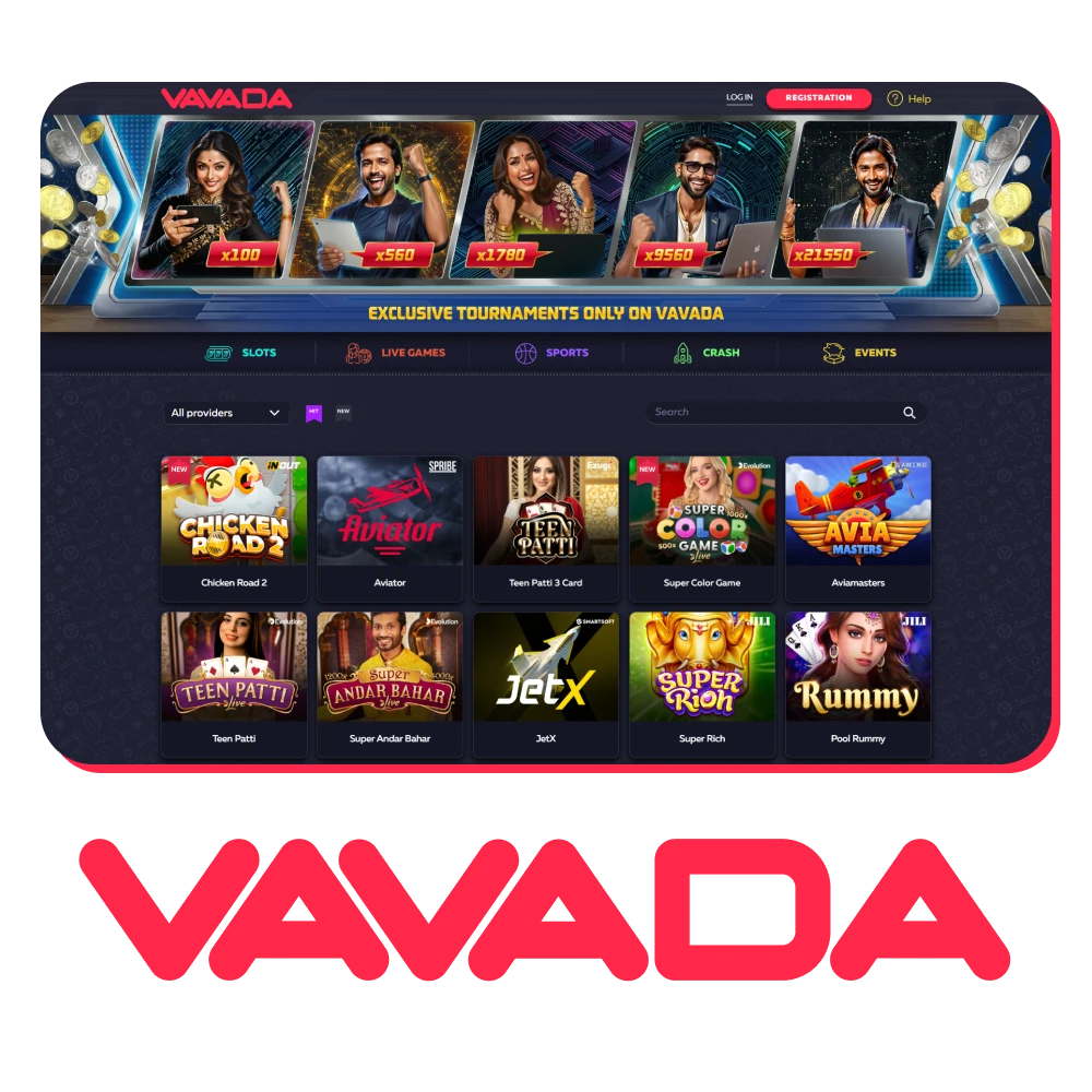 Vavada offers lots of games, sports, bonuses and other benefits on its platform.
