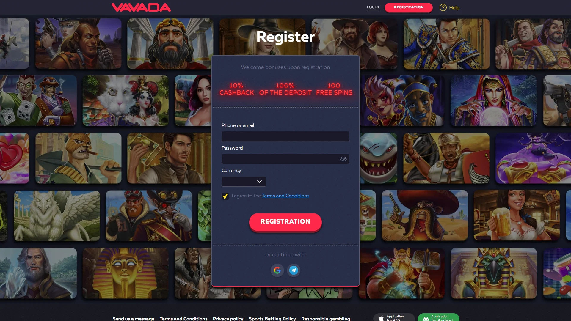 Register at Vavada to access all features of the website.