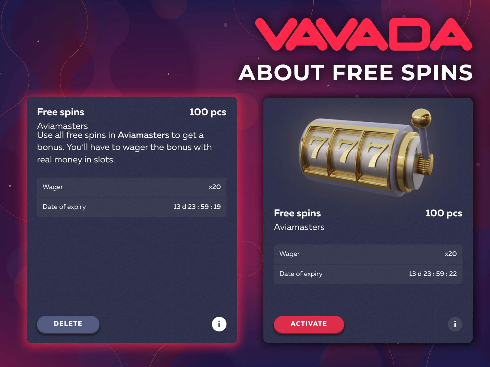 Use free spins in the most popular crash game Aviator on the Vavada website.