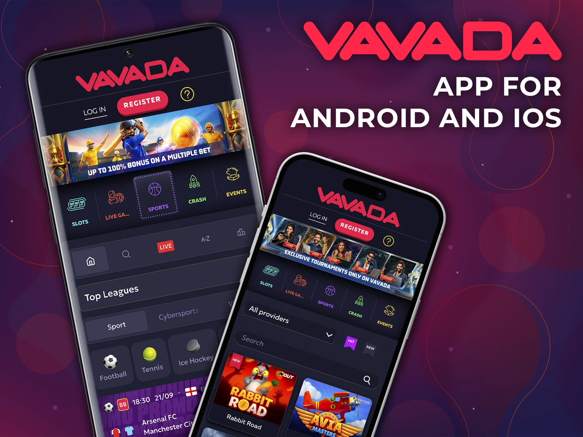 Test the mobile app from Vavada Casino.
