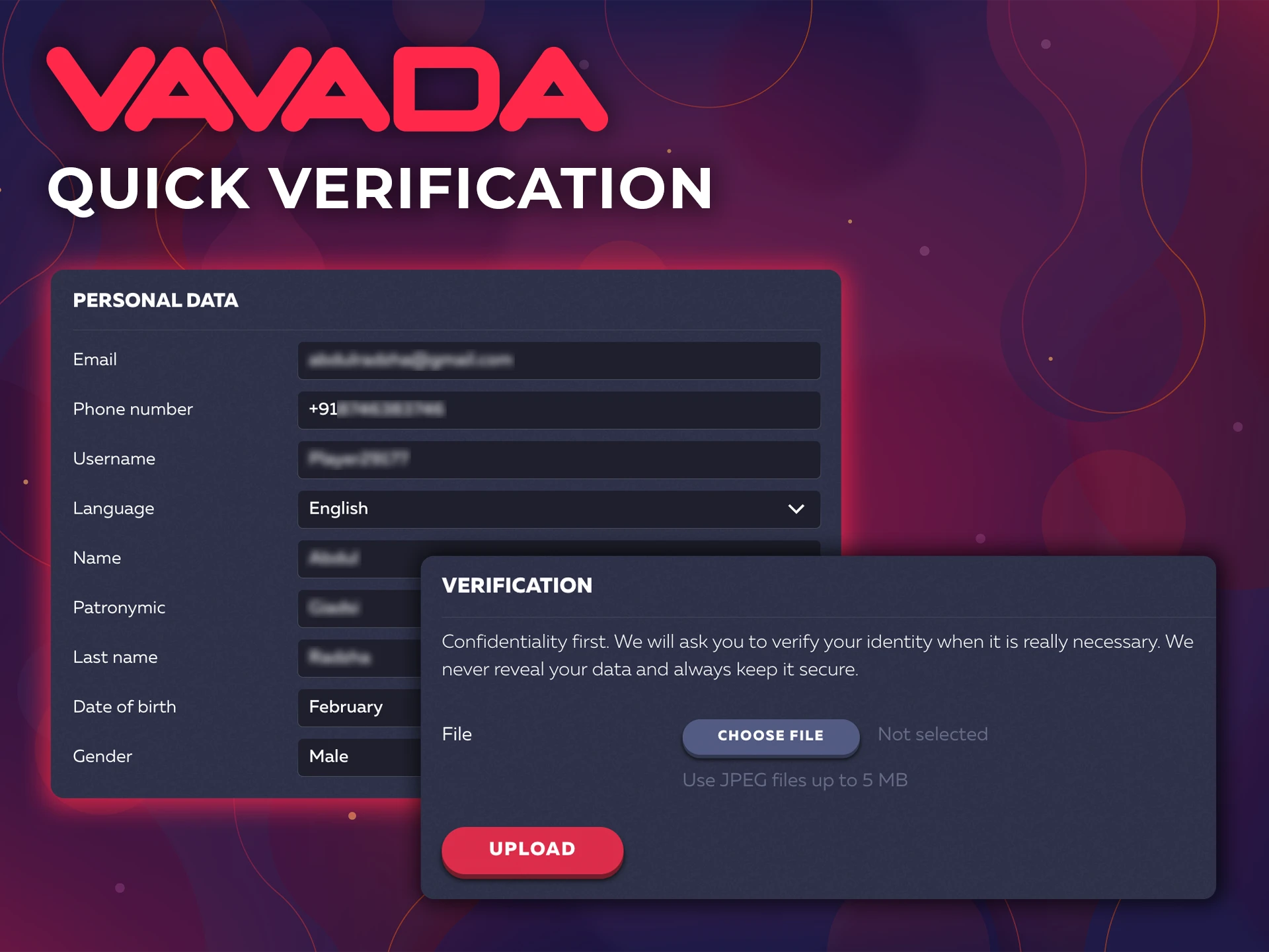 Complete verification to unlock the full functionality of the Vavada website.